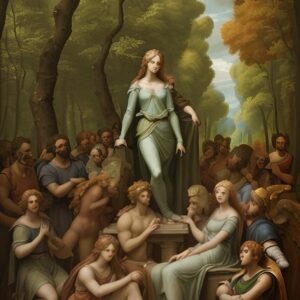 The coronation of the queen