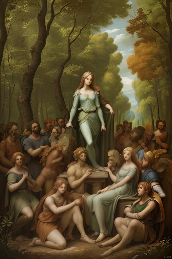 The coronation of the queen